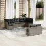 Garden furniture set 9 pieces and gray synthetic rattan cushions by , Garden sets - Ref: Foro24-3252957, Price: 571,85 €, Dis...