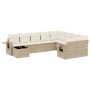 Gartensofa-Set mit beigen Kissen, 10-teilig, synthetisches Rattan von , Gartensets - Ref: Foro24-3252995, Preis: 732,75 €, Ra...