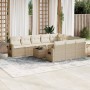 Garden sofa set 11 pieces with beige synthetic rattan cushions by , Garden sets - Ref: Foro24-3253035, Price: 711,76 €, Disco...