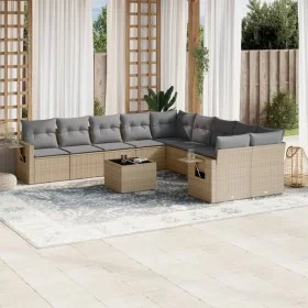 Set von 11-teiligen Gartensofas mit beigen Kissen aus synthetischem Rattan von , Gartensets - Ref: Foro24-3253056, Preis: 685...