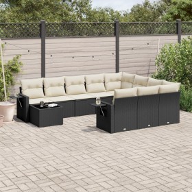 Garden sofa set 11 pieces and black synthetic rattan cushions by , Garden sets - Ref: Foro24-3253063, Price: 643,30 €, Discou...
