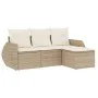 Set Gartensofas mit Kissen 4 Stück synthetisches Rattan beige von , Gartensets - Ref: Foro24-3221267, Preis: 329,11 €, Rabatt: %