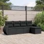 Set de muebles de jardín 5 pzas y cojines ratán sintético negro de , Conjuntos de jardín - Ref: Foro24-3221284, Precio: 335,0...