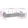 5-teiliges Gartenmöbel-Set und schwarze synthetische Rattankissen von , Gartensets - Ref: Foro24-3221284, Preis: 329,65 €, Ra...