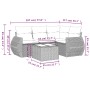 Garden sofa set with cushions 5 pieces beige synthetic rattan by , Garden sets - Ref: Foro24-3221317, Price: 380,48 €, Discou...