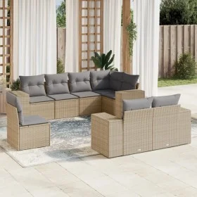 Garden sofa set with beige cushions 8 pcs PE rattan by , Garden sets - Ref: Foro24-3222838, Price: 573,38 €, Discount: %