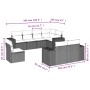 Gartensofa-Set mit beigen Kissen 8 Stück PE-Rattan von , Gartensets - Ref: Foro24-3222838, Preis: 563,55 €, Rabatt: %