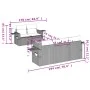 6-teiliges Gartensofa-Set und schwarze synthetische Rattankissen von , Modulare Sofas für den Außenbereich - Ref: Foro24-3224...