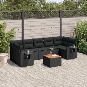 8-piece garden sofa set and black synthetic rattan cushions by , Modular outdoor sofas - Ref: Foro24-3224473, Price: 549,90 €...