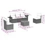 6-piece garden sofa set and black synthetic rattan cushions by , Modular outdoor sofas - Ref: Foro24-3224501, Price: 363,69 €...