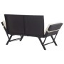 Gartenbank mit schwarzen synthetischen Rattankissen 176 cm von vidaXL, Gartenbänke - Ref: Foro24-46230, Preis: 193,90 €, Raba...