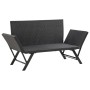 Gartenbank mit schwarzen synthetischen Rattankissen 176 cm von vidaXL, Gartenbänke - Ref: Foro24-46230, Preis: 193,90 €, Raba...