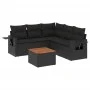 6-piece garden sofa set and black synthetic rattan cushions by , Modular outdoor sofas - Ref: Foro24-3224557, Price: 401,61 €...