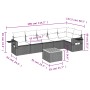 7-teiliges Gartensofa-Set und beigefarbene synthetische Rattankissen von , Modulare Sofas für den Außenbereich - Ref: Foro24-...