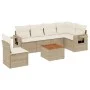 7-piece garden sofa set and beige synthetic rattan cushions by , Modular outdoor sofas - Ref: Foro24-3224588, Price: 472,59 €...