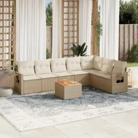 Garden sofa set with beige cushions 8 pcs PE rattan by , Modular outdoor sofas - Ref: Foro24-3224595, Price: 551,87 €, Discou...