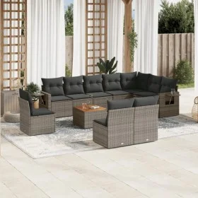 11-piece garden sofa set and gray synthetic rattan cushions by , Modular outdoor sofas - Ref: Foro24-3224618, Price: 618,23 €...