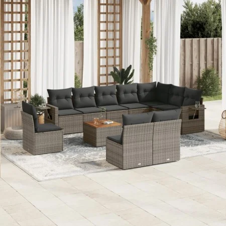11-piece garden sofa set and gray synthetic rattan cushions by , Modular outdoor sofas - Ref: Foro24-3224618, Price: 618,23 €...