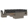 11-piece garden sofa set and gray synthetic rattan cushions by , Modular outdoor sofas - Ref: Foro24-3224618, Price: 618,23 €...