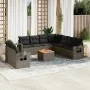 10-piece garden sofa set with gray synthetic rattan cushions by , Modular outdoor sofas - Ref: Foro24-3224632, Price: 625,80 ...