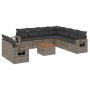 10-piece garden sofa set with gray synthetic rattan cushions by , Modular outdoor sofas - Ref: Foro24-3224632, Price: 626,43 ...