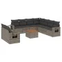 10-piece garden sofa set with gray synthetic rattan cushions by , Modular outdoor sofas - Ref: Foro24-3224632, Price: 625,80 ...