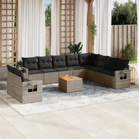 11-piece garden sofa set and gray synthetic rattan cushions by , Modular outdoor sofas - Ref: Foro24-3224639, Price: 671,04 €...