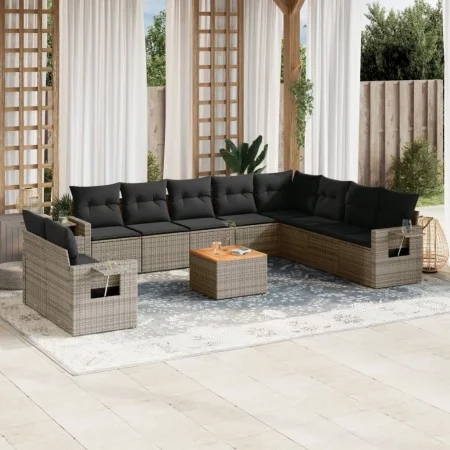 11-piece garden sofa set and gray synthetic rattan cushions by , Modular outdoor sofas - Ref: Foro24-3224639, Price: 661,71 €...