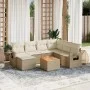 Gartensofa-Set mit beigen Kissen 8 Stück PE-Rattan von , Modulare Sofas für den Außenbereich - Ref: Foro24-3224679, Preis: 51...