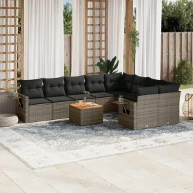 10-piece garden sofa set with gray synthetic rattan cushions by , Modular outdoor sofas - Ref: Foro24-3224723, Price: 586,85 ...