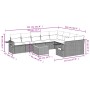 10-piece garden sofa set with gray synthetic rattan cushions by , Modular outdoor sofas - Ref: Foro24-3224723, Price: 589,58 ...