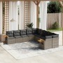 10-piece garden sofa set with gray synthetic rattan cushions by , Garden sets - Ref: Foro24-3227194, Price: 603,35 €, Discoun...