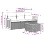 Garden sofa set with cushions 4 pieces beige synthetic rattan by , Garden sets - Ref: Foro24-3227445, Price: 236,83 €, Discou...