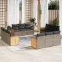 Set de sofás de jardín 12 pzas con cojines ratán sintético gris de , Conjuntos de jardín - Ref: Foro24-3227516, Precio: 904,2...