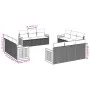 Set de sofás de jardín 12 pzas con cojines ratán sintético gris de , Conjuntos de jardín - Ref: Foro24-3227516, Precio: 904,2...