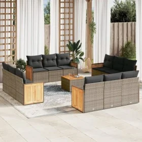 Garden sofa set with cushions 13 pieces gray synthetic rattan by , Garden sets - Ref: Foro24-3227523, Price: 944,27 €, Discou...