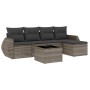 Set de muebles de jardín 6 pzas y cojines ratán sintético gris de , Conjuntos de jardín - Ref: Foro24-3221299, Precio: 352,84 €