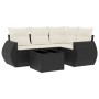 5-teiliges Gartenmöbel-Set und schwarze synthetische Rattankissen von , Gartensets - Ref: Foro24-3221315, Preis: 325,72 €, Ra...