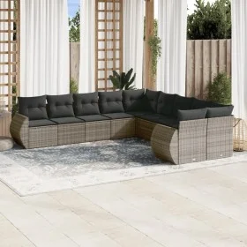 10-piece garden sofa set with gray synthetic rattan cushions by , Modular outdoor sofas - Ref: Foro24-3221909, Price: 615,39 ...