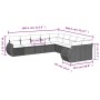 Set de sofás de jardín 10 pzas con cojines ratán sintético gris de , Sofás modulares de exterior - Ref: Foro24-3221909, Preci...