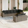 Set de sofás de jardín 8 pzas y cojines ratán sintético gris de , Conjuntos de jardín - Ref: Foro24-3222819, Precio: 553,01 €...