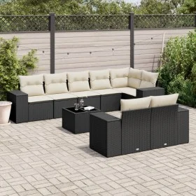 8-piece garden sofa set and black synthetic rattan cushions by , Garden sets - Ref: Foro24-3222825, Price: 605,77 €, Discount: %