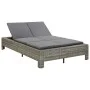 Liege für 2 Personen mit grauem synthetischem Rattankissen von vidaXL, Betten im Freien - Ref: Foro24-46240, Preis: 289,84 €,...