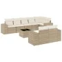9-teiliges Gartensofa-Set mit beigen synthetischen Rattankissen von , Gartensets - Ref: Foro24-3222827, Preis: 671,02 €, Raba...