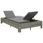Liege für 2 Personen mit grauem synthetischem Rattankissen von vidaXL, Betten im Freien - Ref: Foro24-46240, Preis: 289,84 €,...
