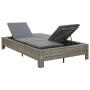 Liege für 2 Personen mit grauem synthetischem Rattankissen von vidaXL, Betten im Freien - Ref: Foro24-46240, Preis: 308,10 €,...