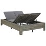 Liege für 2 Personen mit grauem synthetischem Rattankissen von vidaXL, Betten im Freien - Ref: Foro24-46240, Preis: 308,10 €,...