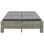 Lounger for 2 people with gray synthetic rattan cushion by vidaXL, Outdoor beds - Ref: Foro24-46240, Price: 289,84 €, Discoun...