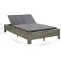 Lounger for 2 people with gray synthetic rattan cushion by vidaXL, Outdoor beds - Ref: Foro24-46240, Price: 289,84 €, Discoun...