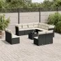 Gartensofa-Set 12-teilig mit schwarzen synthetischen Rattankissen von , Gartensets - Ref: Foro24-3217826, Preis: 659,97 €, Ra...